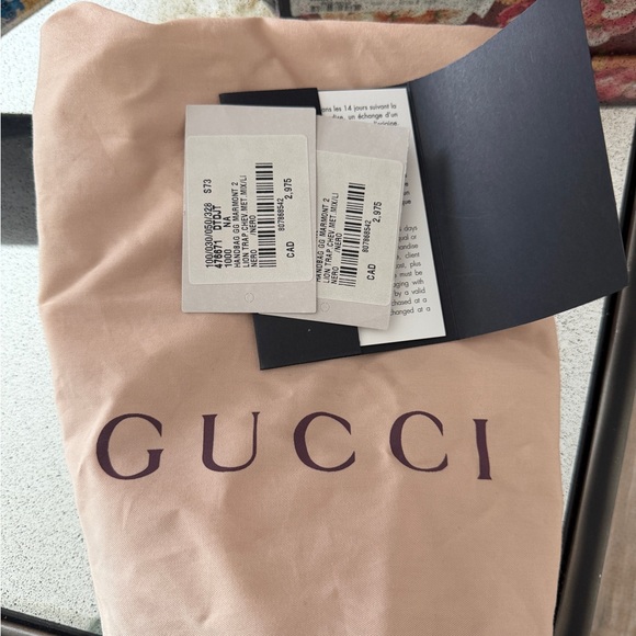 Gucci Black Backpack with Gold Insect Accents - Picture 5 of 5